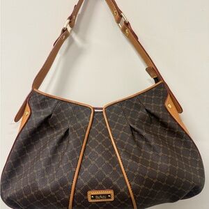 Elegant Brown Patterned Shoulder Bag